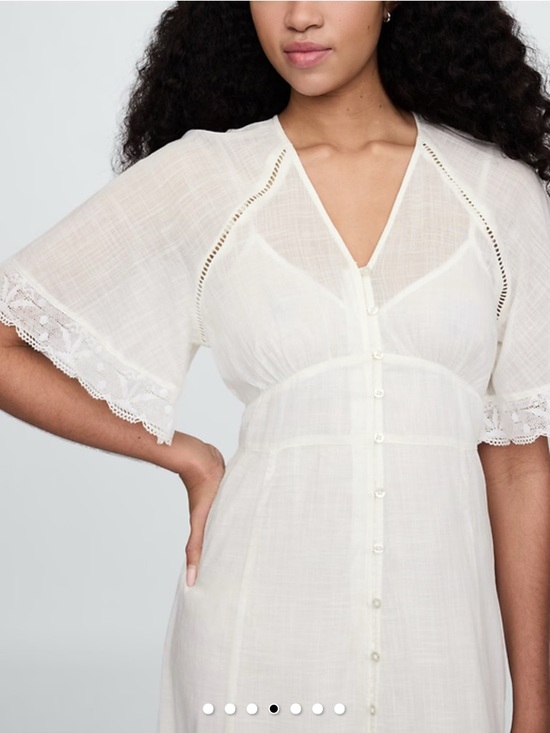 GAP Lace Trim Midi Dress - Picture 4 of 8